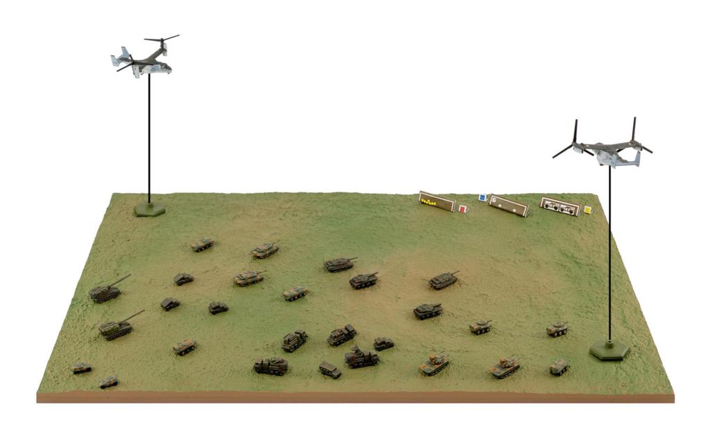 Pit-Road 1/700 SPS Series JGSDF Fuji Comprehensive Firepower Exercise (Start of Situation) Plastic Model Kit SPS34 (Scenery)