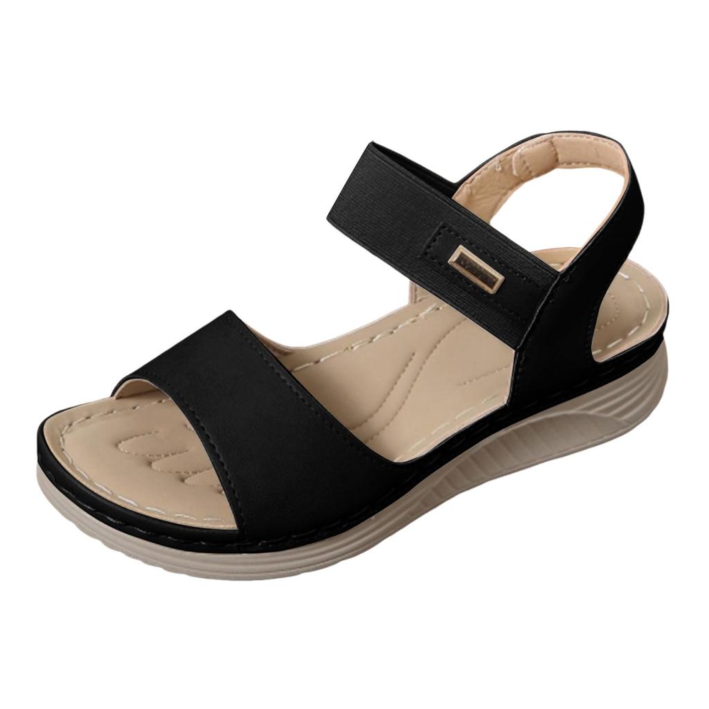 Elegant Slip-On Party Dress Women'S Sandals Wedges Shoes For Women Sandals With Arch Support Comfortable Zapatos De Mujer