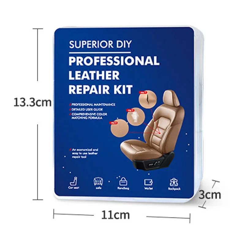 Professional Liquid Leather Repair Kit for Car Seats Sofas Fixing Scratches Cracks Holes Complete Restoration Solution