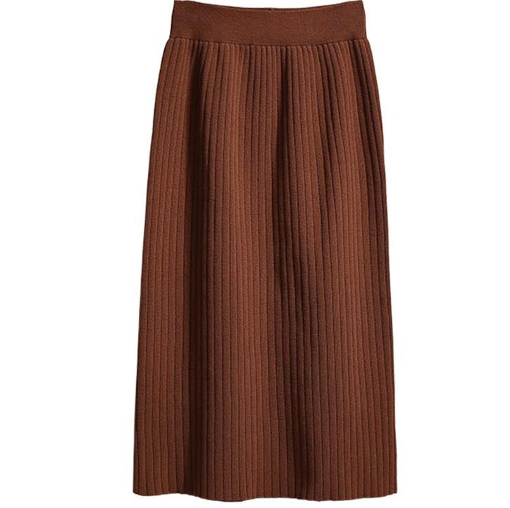 mid length brown skirts