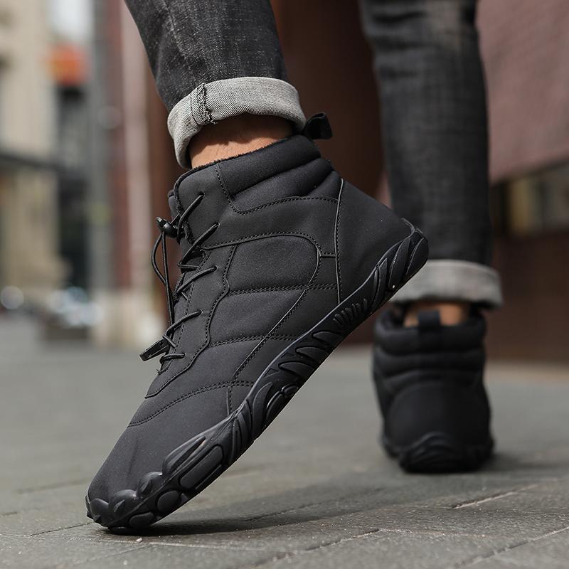 Plush Outdoor Sneakers Winter Hiking Shoes Warm Cotton Shoes Men Women Ankle Boots Anti-slip Trekking Camping Shoes