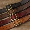 Trendy Fashion Leather Pin Buckle Men'S Belt Young People Pure Cowhide Versatile Retro Jeans Belt Men