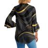 Blouses For Women Dressy Casual 3/4 Length Sleeve Womens Tops V Neck Tshirts Shirts With Flared Sleeve