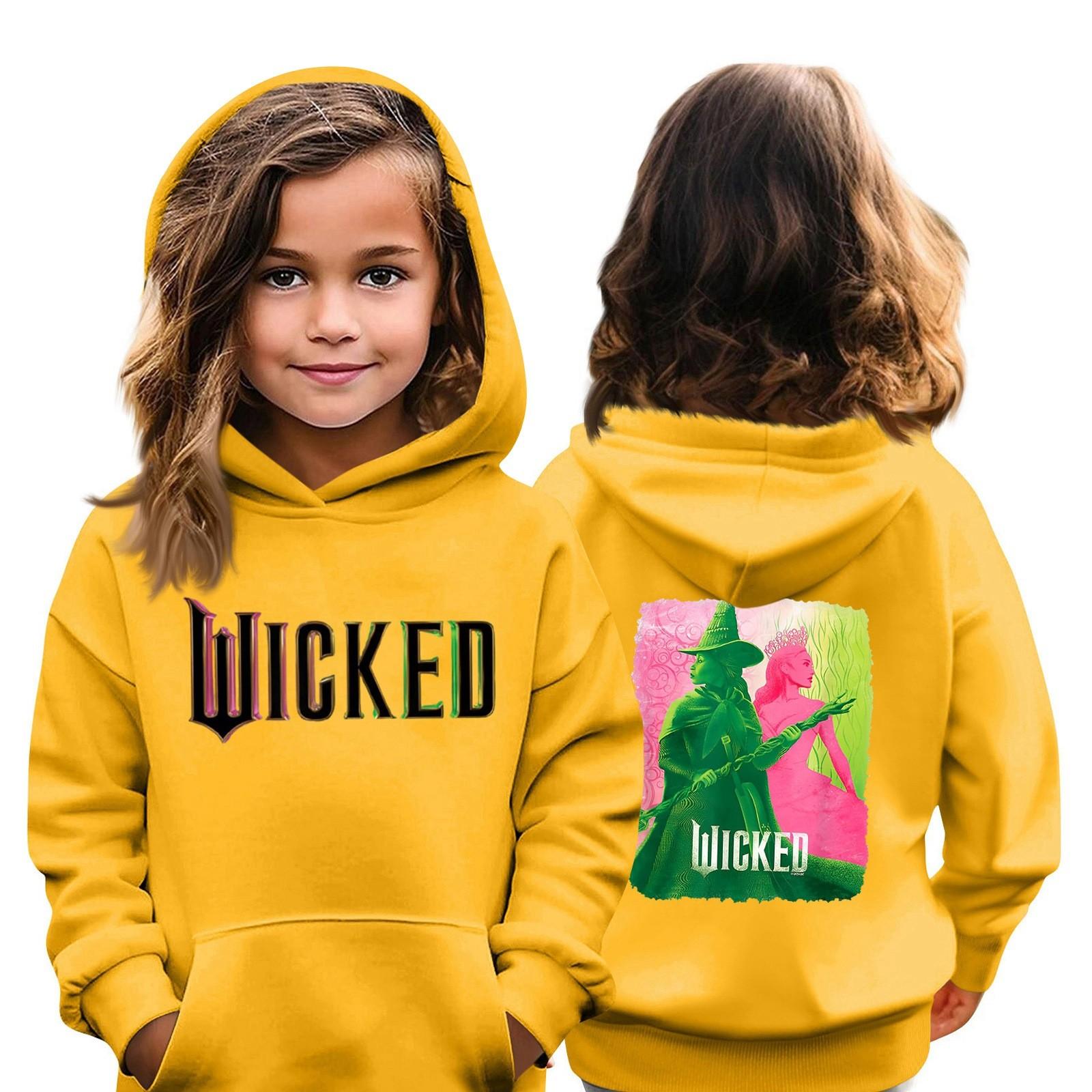 

Дитяча толстовка з капюшоном для хлопчиків і дівчаток, модна толстовка з принтом і кишеньковими рукавами, 3-14 років 150 жовтий