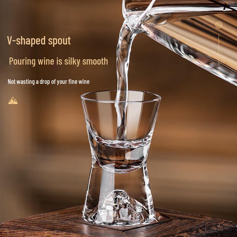 Set di bicchieri per Baijiu Cristallo Iceberg Creativo