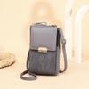 Dámská móda Kabelky na zip na telefony se spojkou Pu Kožené peněženky Malé crossbody kabelky