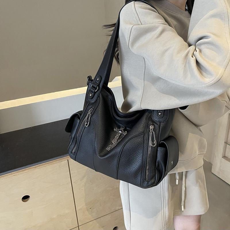Y2K Daily Commuting Large Capacity Tote Hand Bags Soft Pu Leather Shoulder Bags for Women Quality Crossbody Bags AVE