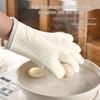 Heat-Resistant Non-Slip Silicone Kitchen Gloves - Anti-Scalding, Thickened Protection for Oven and Microwave