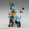 Kaiyodo ARTPLA Yurucamp Shima Rin and Bike Set Anime Scale Unpainted Plastic Model Kit 1/24
