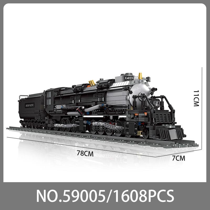 1608PCS Steam Train Building Blocks The Union Pacific Big Boy Train City Railway Assemble Model Bricks Kid Toys Holiday Gifts