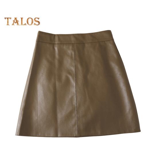 Mini Skirt A-Line High Waist Solid Color Women Skirt Autumn Winter Windproof Hip Wrapped Skirt Daily Wear