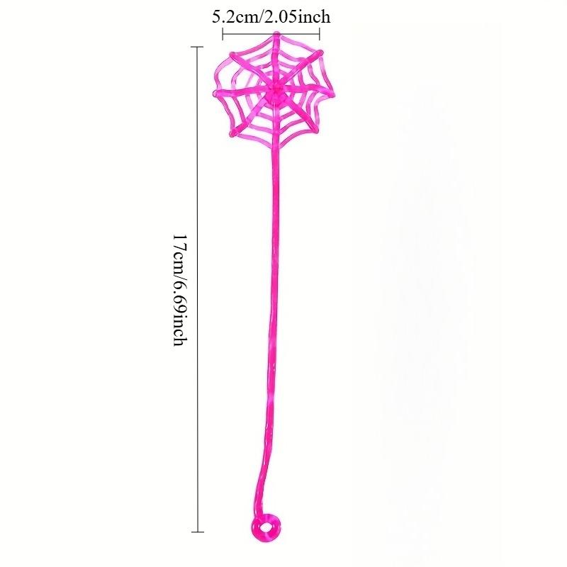 12pcs Sticky Spider Web Party Favor Bags, Halloween Party Favors, Birthday Gifts, Classroom Prize Bags, Assorted Colors