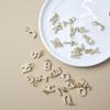 Trendy Gold Color Micro-inserts Zircon Alphabet Charm DIY Making Letter Pendant Necklace Bracelet Accessories Fashion Jewelry