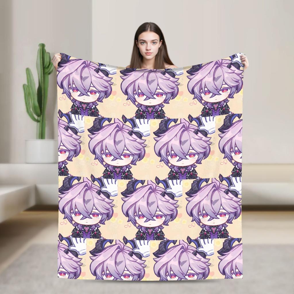 Genshin Impact Durin Game Blankets Fleece All Season  Multi-function Super Soft Throw Blankets for Sofa Outdoor Bedspread