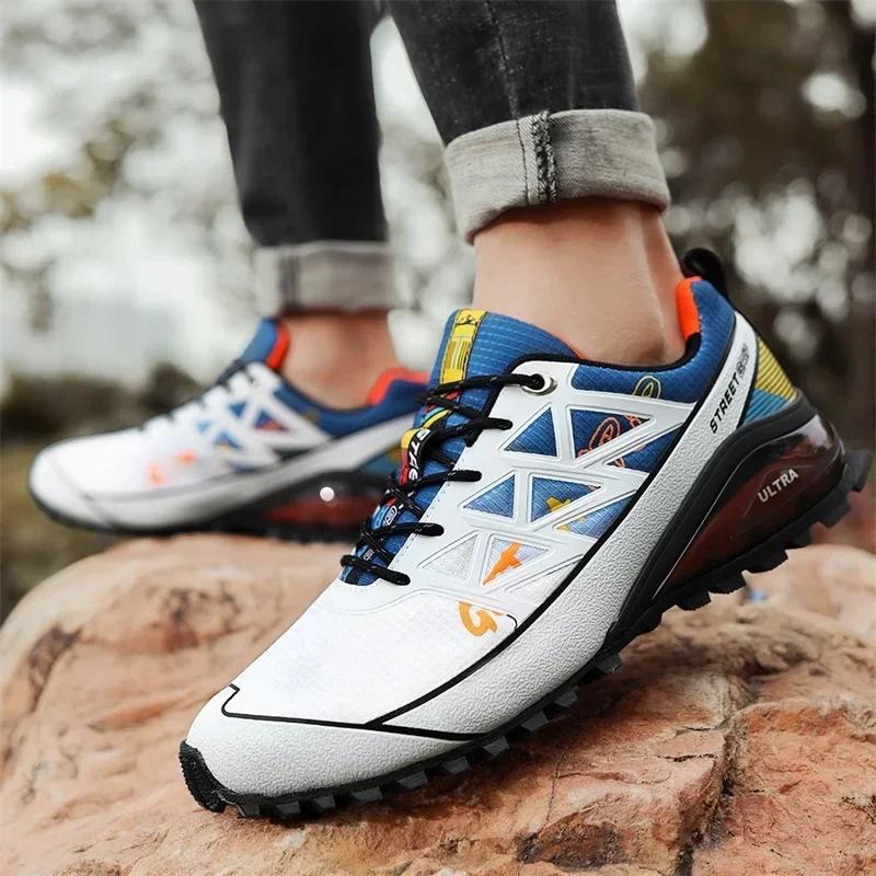 

2025 Series High-Quality Outdoor Hiking Shoes Trekking Sport Large Size Men Sneaker 40 синій