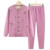 Cardigan Sweater Jacket Velvet Old Lady Autumn Clothes Mother Two-piece Set Elderly Winter Wear Warm Clothes Set