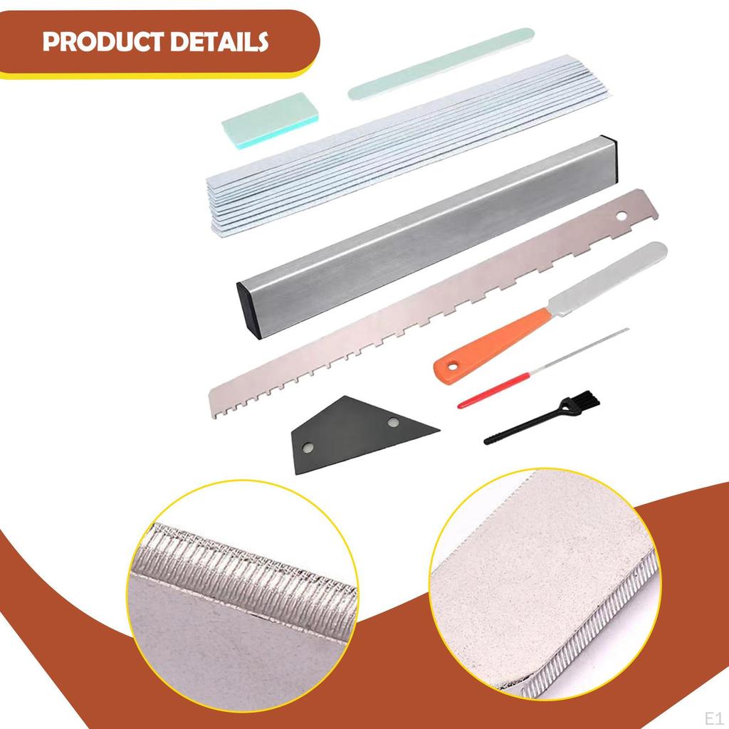 Luthier Tool Kit Fret Crowning File Repair Polishing Professional Leveler Beam with Brush