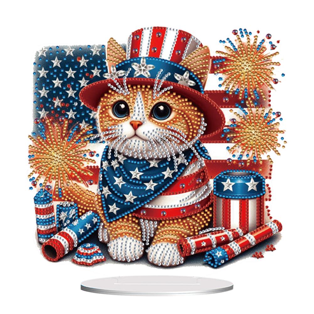 

Acrylic 2D Flat DIY Double-Sided Desktop Diamond Art Kits Diamond Painting Desktop Ornaments Kit for Home Office Desktop Decor