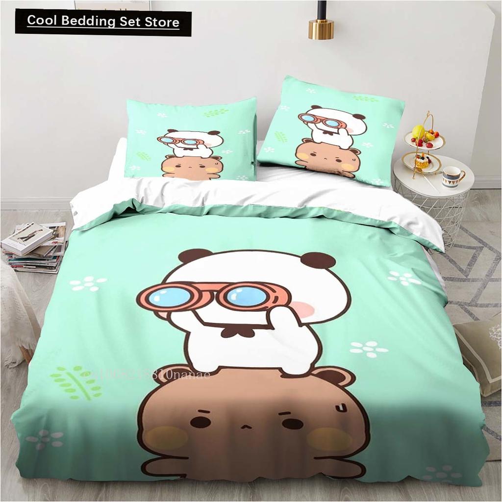 Cute Bubu and Dudu Cartoon Print All Season Twin Bedding Set 2/3 Piece Comforter Set Bed Duvet Cover Double King Comforter Cover