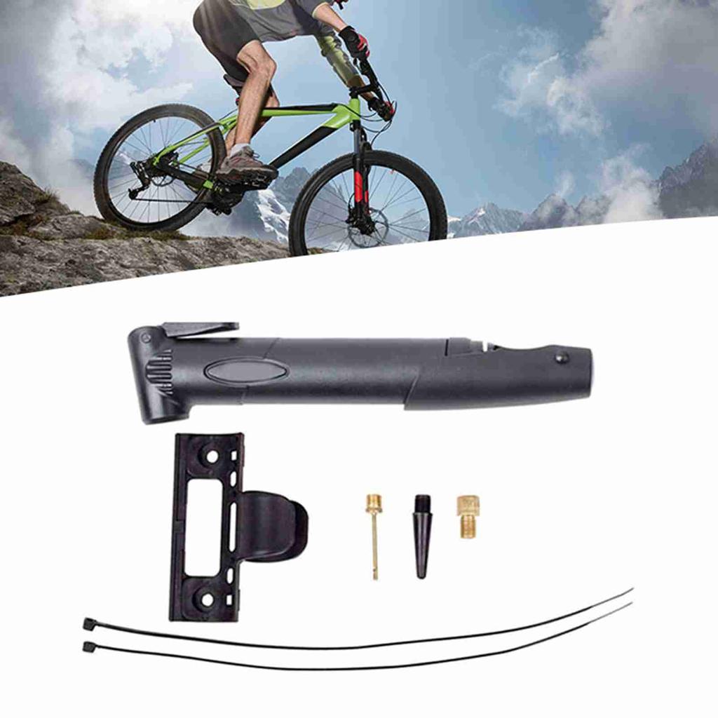 Pompa da Bicicletta Compatta Portatile Gonfiatore per Bicicletta con 3 Ugelli Diversi per Vari Prodotti Gonfiabili