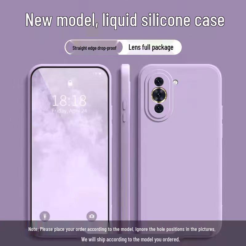 Huawei Hinova10 Liquid Silicone Phone Case: Full Coverage, Drop Protection, Solid Color, Skin-Friendly Protective Cover.