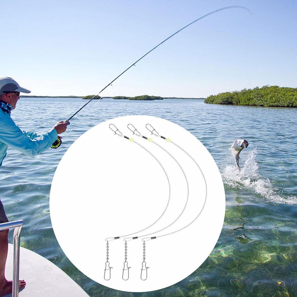 3 Pack Fishing Leaders Tackle Gear for Anglers Outdoor Use
