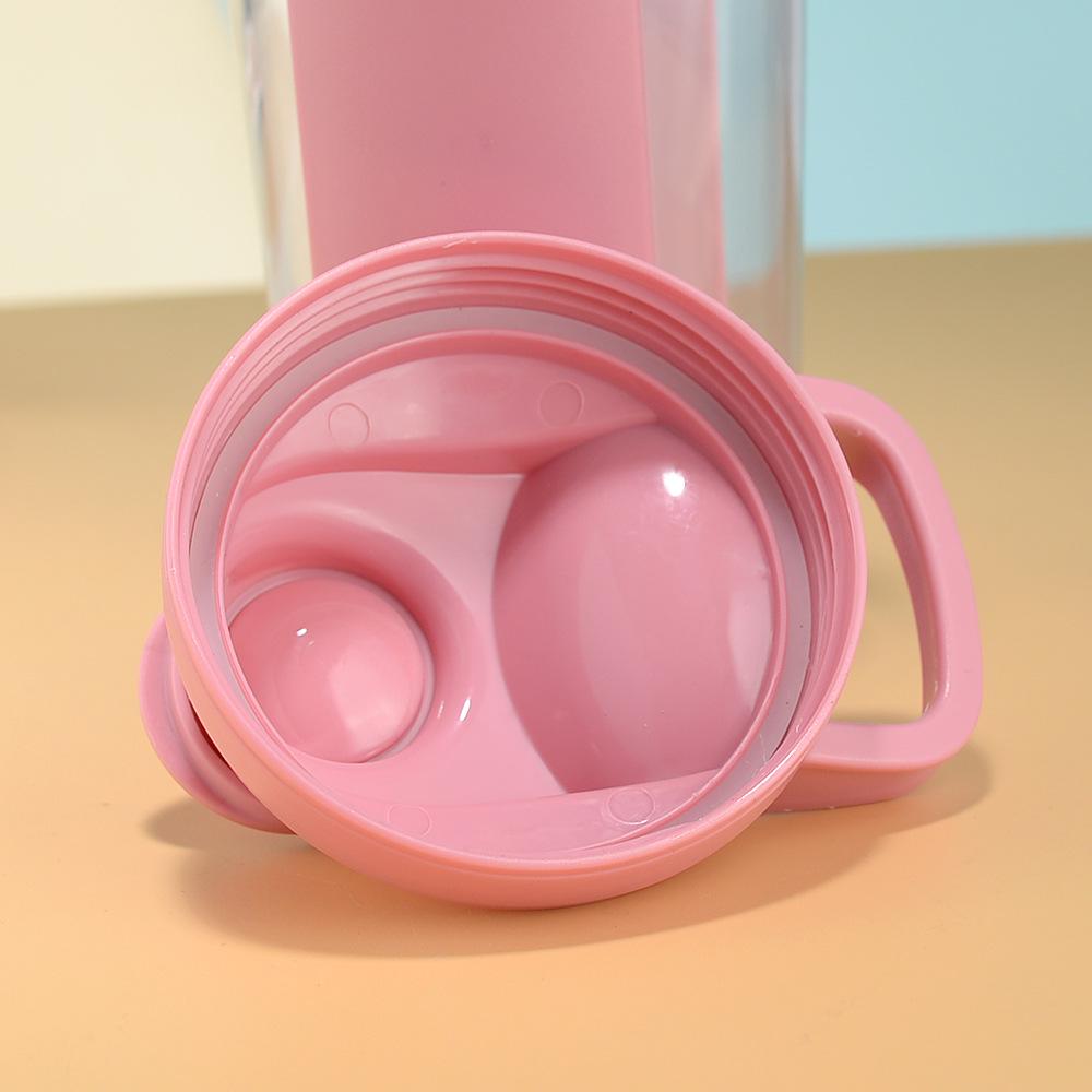 Creative Double-Layer Shaker Cup: Large Capacity Outdoor Fitness Water Bottle for Protein Mixes