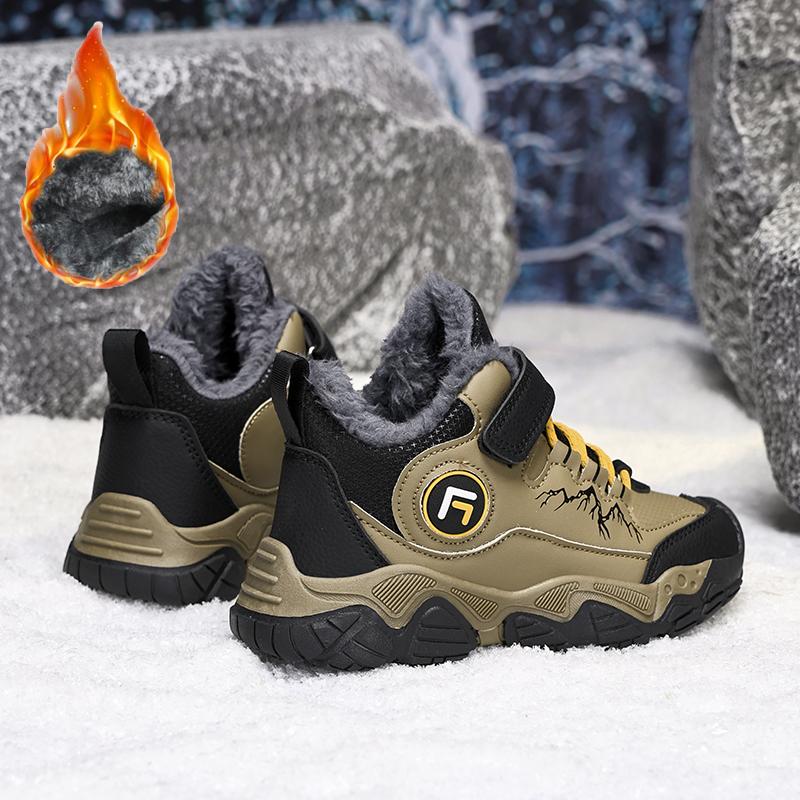 Dziecięce Plus Velvet Warm Outdoor Wysokie Buty Bawełniane Buty Śniegowce Buty Turystyczne Modne Sportowe Buty Bawełniane 30-40