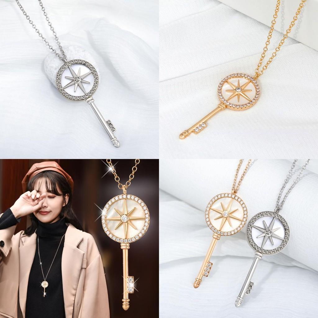 Gorgeous Length Long Key Necklace With Stunning Alloy Pendant For Everyday Wear