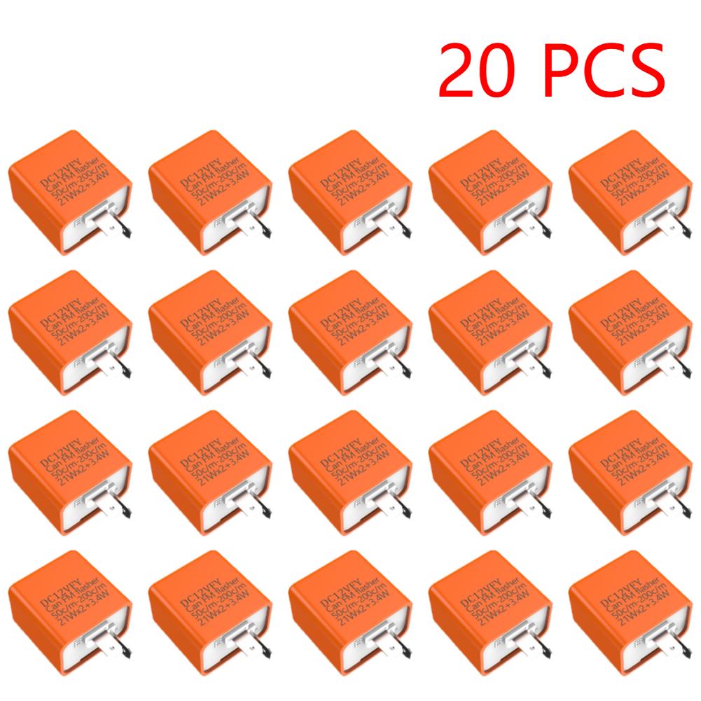 2Pin Motorcycle LED Flasher Relay Adjustable Frequency of Turn Signal Blinker Indicator Flasher Relays Moto Accessories 1-20PCS