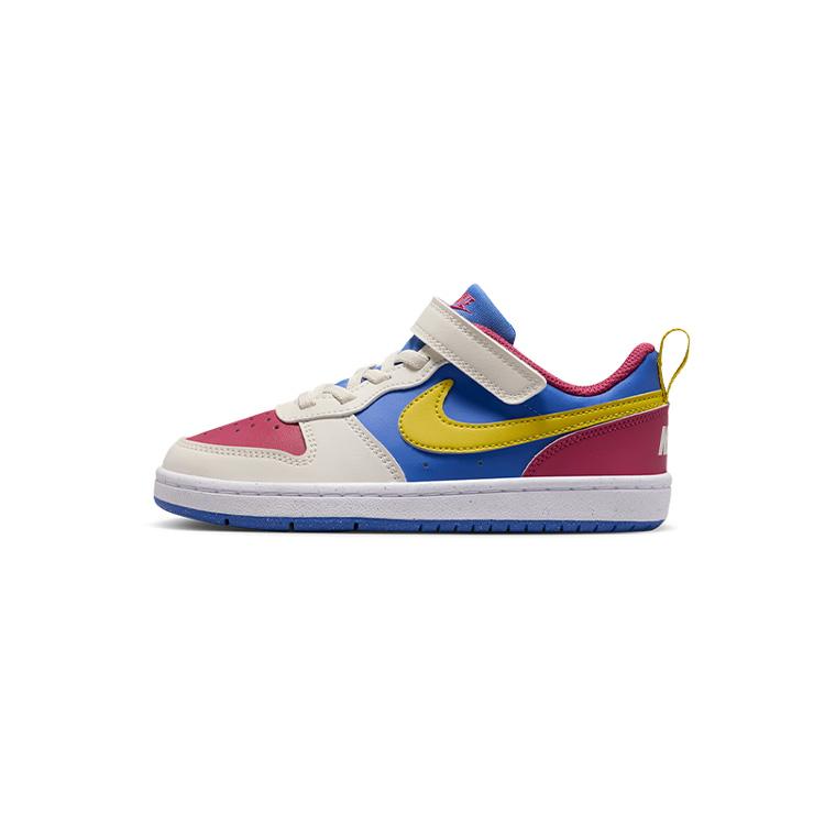 Nike Court Borough Low Recraft PS Sweet Beet Comet Blue Citron Kids Sneakers Multi-Color Soft-Pearl Bright-Citron IM2182-633