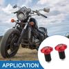 A ABSOPRO Motorcycle Hand Grip 7/8" 22mm Handlebar End Slider Cap Plug Aluminum Alloy Red (Set of 2)