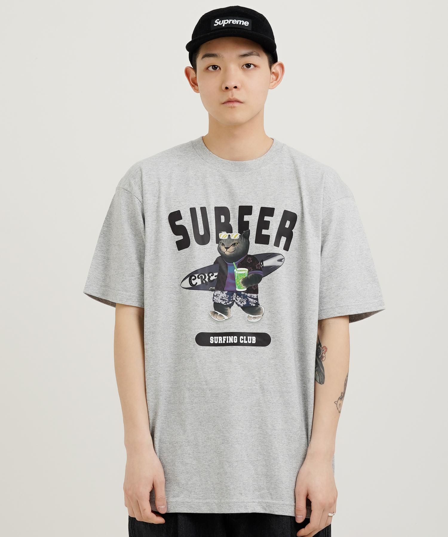 Cream Soda Lab Gray Surfer Short Sleeve Tee Gray M
