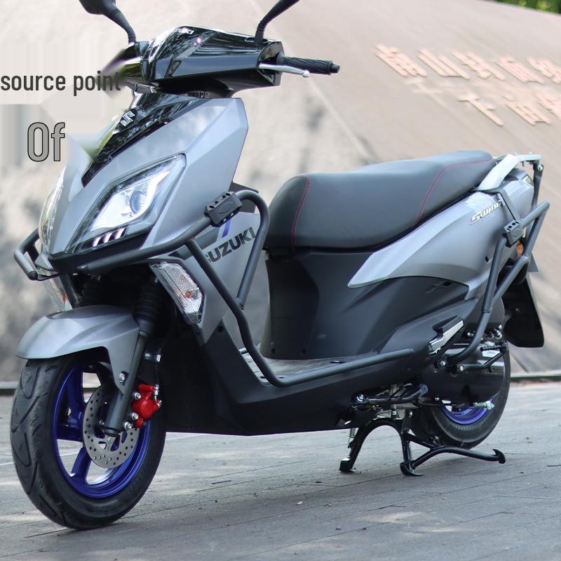 Leichtmotorrad Suzuki UY125 Schutz-Kollisionsschutzstangen - Vorder- und Hinterradstoßstangen aus Kohlenstoffstahl