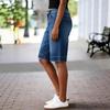 Women's High Waist Wide Leg Denim Shorts Loose Fit Casual Bermuda Shorts For Daily Streetwear