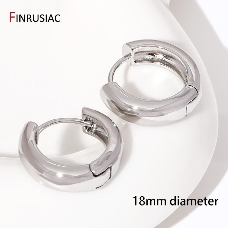 Neue Trendige Echte Goldplattierte Runde Creolen Ohrringe Für Frauen Mädchen Damen Große Creolen Goldener Kreis Ring Ohrringe Party Geschenk