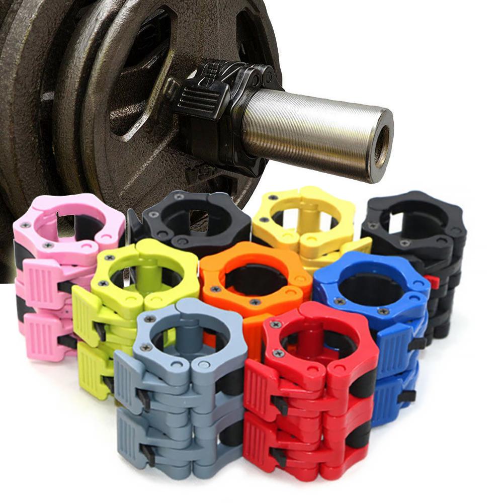 1 Pair Olympic 2" Spinlock Collars Barbell Collar Lock Dumbell Clips