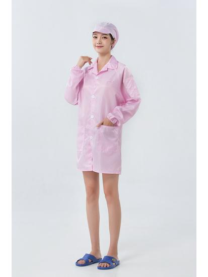 Static-free Lab Coat: Anti-static Dustproof Suit & Cleanroom Workwear in White, Blue, Pink - Available in Men's & Women's Styles