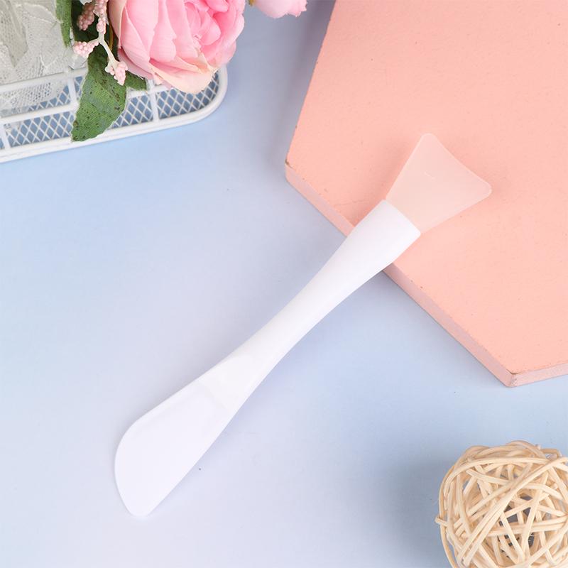 Silicone Facial Mask Brush Soft Head With Scraper Integrated Dual-Use Mud Film Brush Diy Film Adjusting Beauty Tool Beauty
