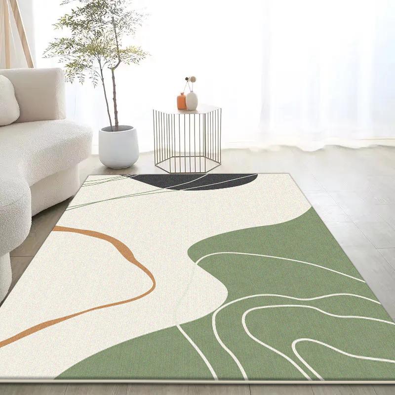 Modern Minimalism Carpet for Living Room Abstract Decoration Large Carpets Green Non-slip Bedroom Rug Washable Coffee Tables Mat