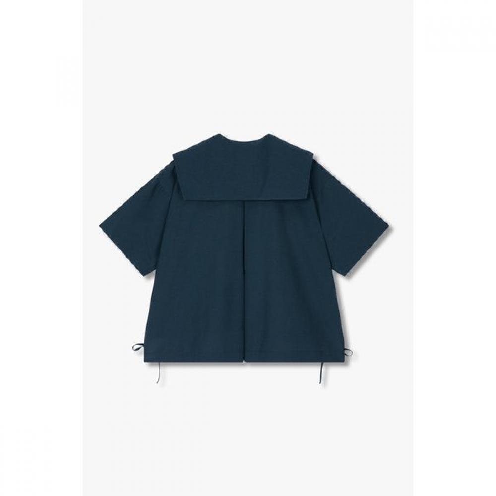 STUDIO TOMBOY Variant Collar Short Sleeve Blouse