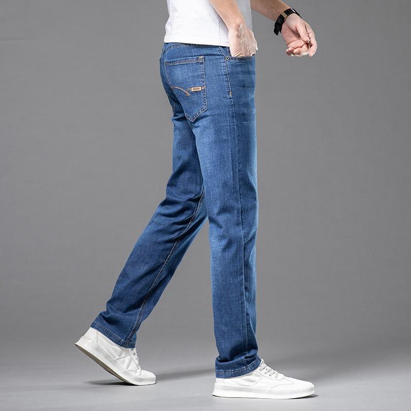 Summer Thin Jeans Men's Straight Loose Youth Casual Pants Business Casual Pants