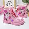 Girls' Fashionable Fleece Boots for Autumn and Winter Children's Princess Ankle Boots
