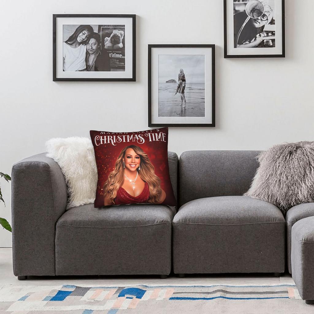 Mariah Carey Christmas Pillow Case  Soft Pillow Cover Morden Pillowcases For Living Room Chair