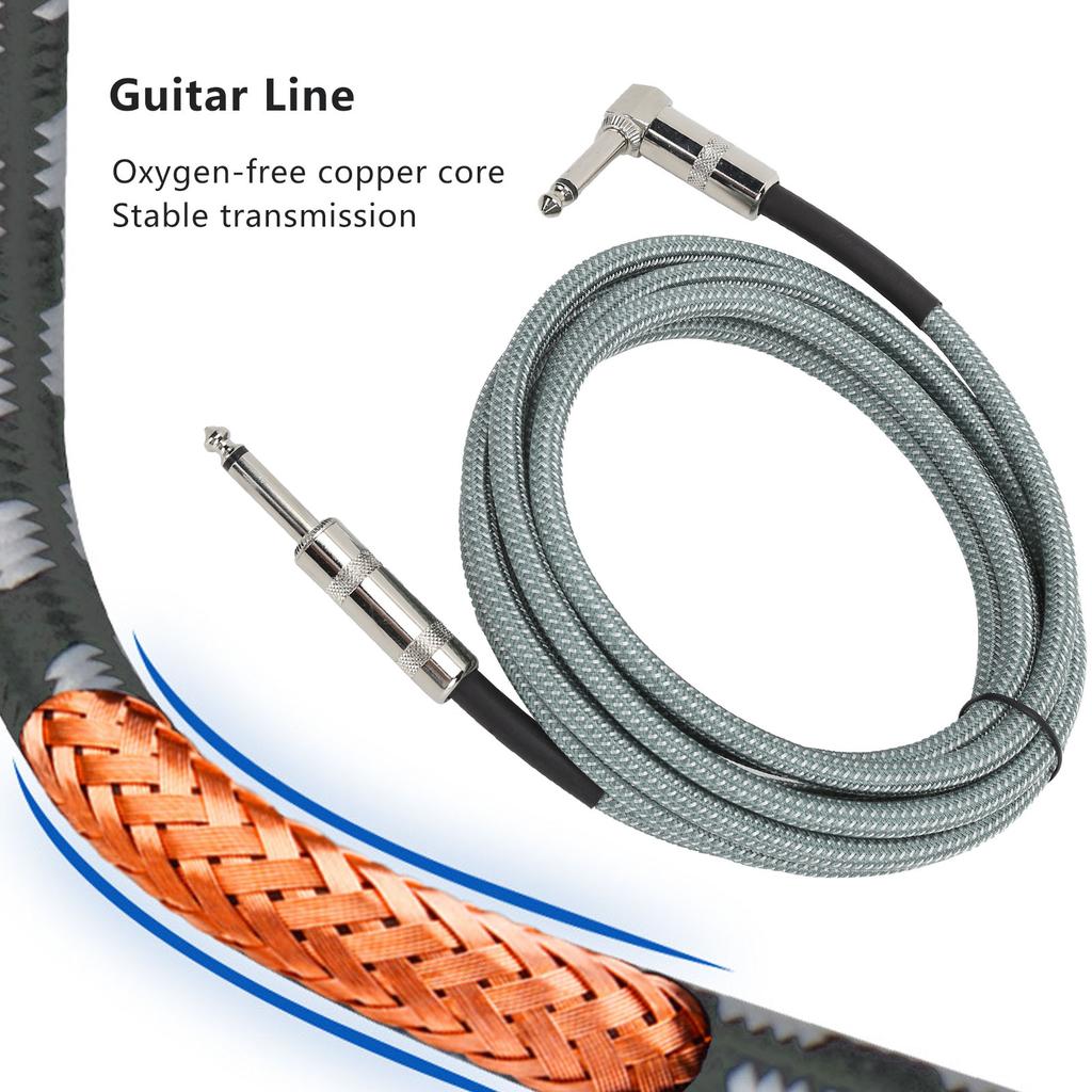 JORINDO Guitar Cable 6.35mm Male 1/4in Electric Musical Instrument Amplifier Cord Accessory