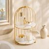 Modern Minimalist Bathroom Shelf Organizer Toiletries Makeup Jewelry On Countertop Iron Frame With Spray Coating