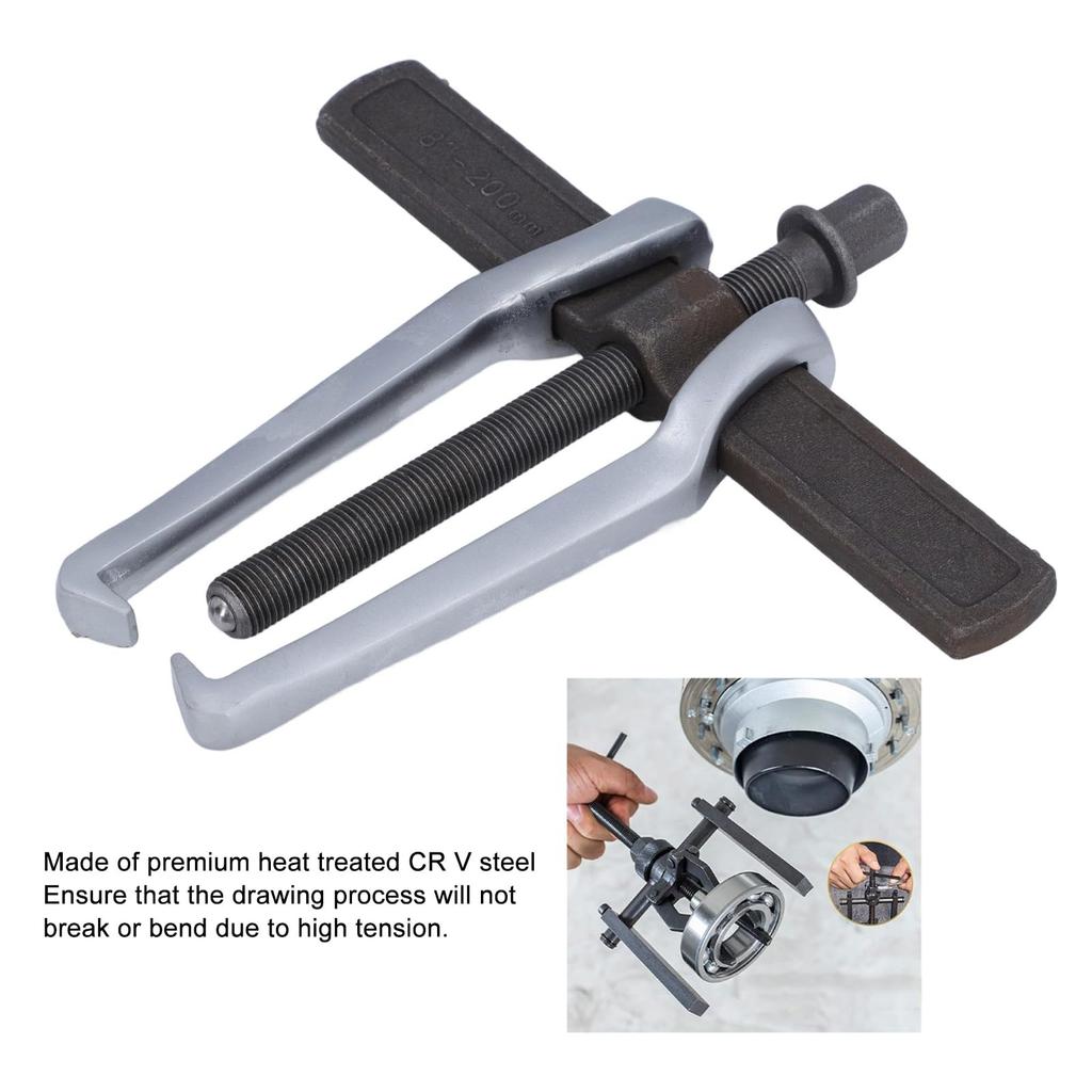 2-jaw Puller, 200mm 8 Inch, for Removing Pulley Flywheel Bearings, Small Gear Puller