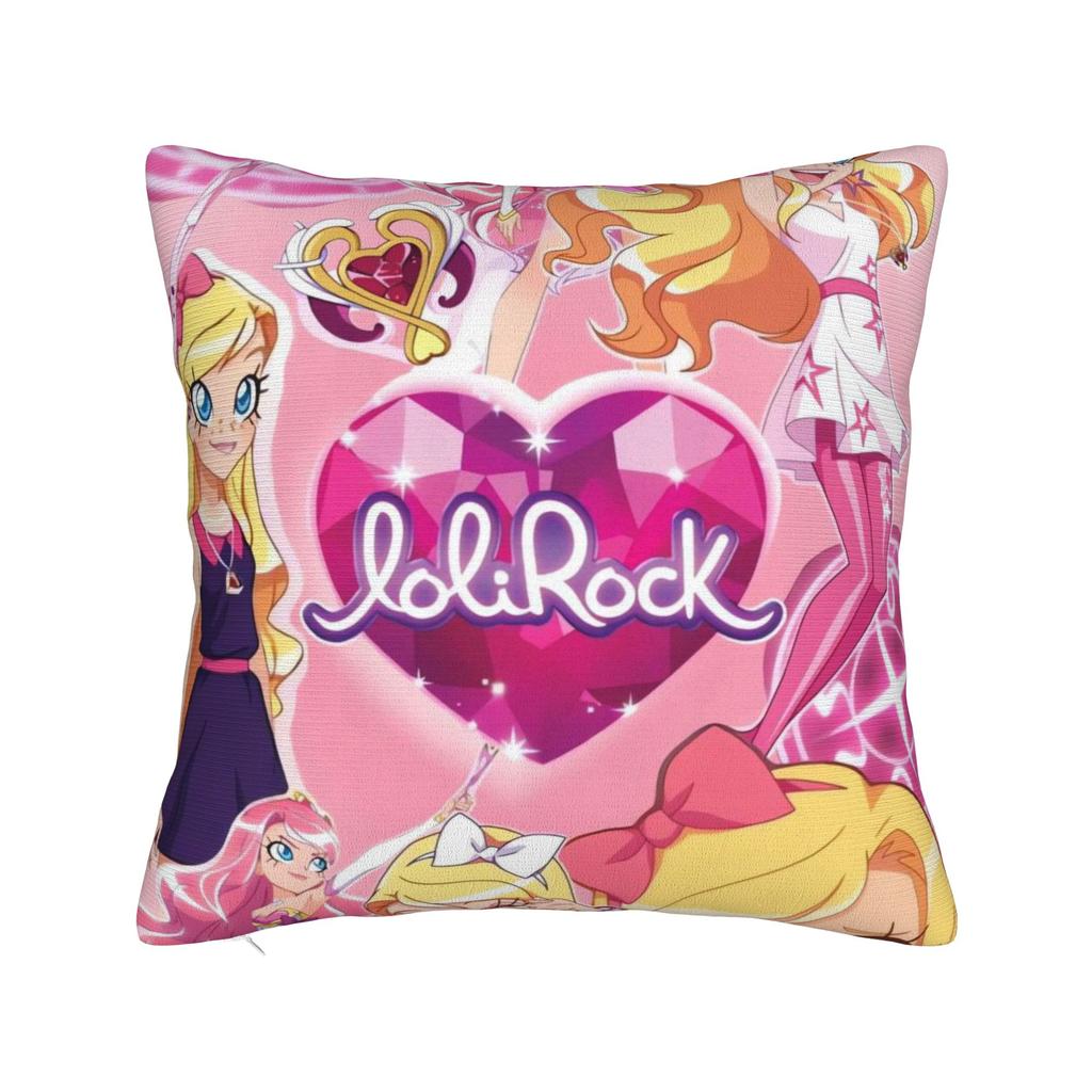 LoliRock Kopo Music Girls Pillow Case  Soft Pillow Cover Retro Trendy Pillowcases For Couch Sofa Bedroom
