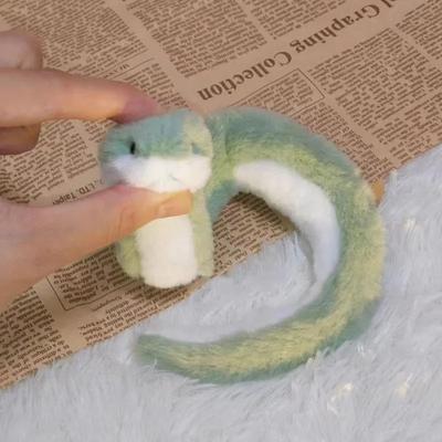 Year of The Snake Plush Toy Cartoon Mascot Cute Small Mini Green Snake Soft Stuffed Doll Pendant Car Key Ring Decor Kid Gift