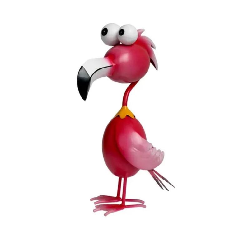Handcrafted Iron Flamingoes Peacocks Chicken Outdoor Statue Artistic Garden Decoration Weatherproofed For Lawn